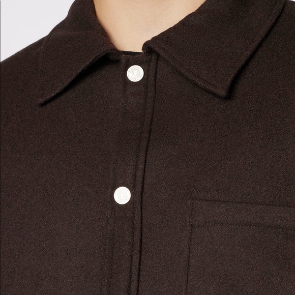 NWT FRAME Denim Men’s Warm Textured Overshirt in Brown (Size Medium) - Picture 5 of 8
